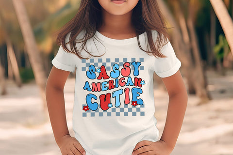 Sassy American Cutie I Kids 4th of July Sublimation Tshirt Sublimation Happy Printables Club 
