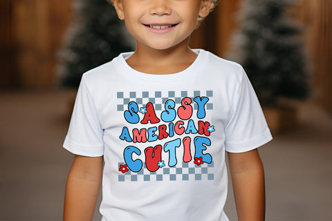 Sassy American Cutie I Kids 4th of July Sublimation Tshirt Sublimation Happy Printables Club 
