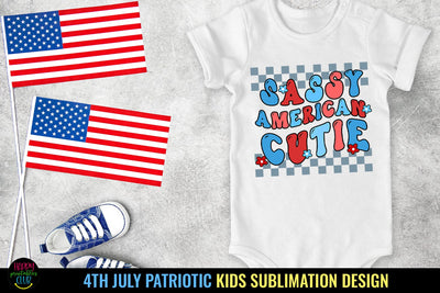 Sassy American Cutie I Kids 4th of July Sublimation Tshirt Sublimation Happy Printables Club 