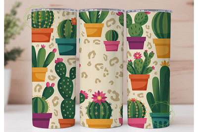 Sassy Cactus Tumbler Wrap PNG Sublimation PixelChick 