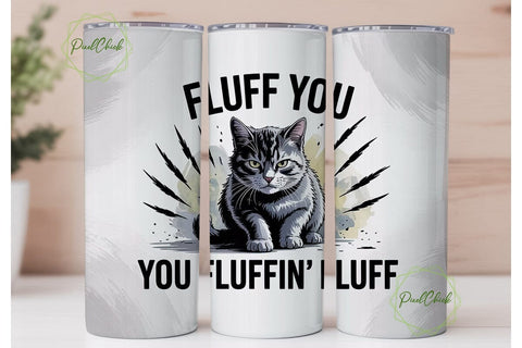 Sassy Cat 20oz Tumbler Wrap Sublimation PixelChick 