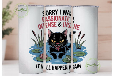 Sassy Cat 20oz Tumbler Wrap Sublimation PixelChick 