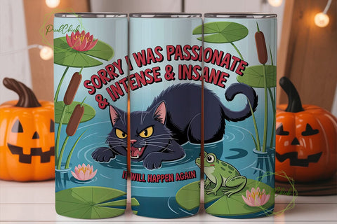 Sassy Cat 20oz Tumbler Wrap Sublimation PixelChick 