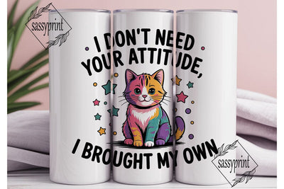 Sassy Cat 20oz Tumbler Wrap Sublimation sassyprint 