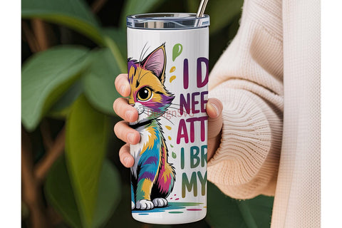 Sassy Cat Attitude 20oz Tumbler Wrap Sublimation DesignSVG 