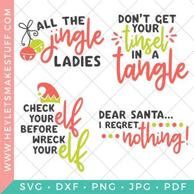 Sassy Christmas Bundle SVG Hey Let's Make Stuff 