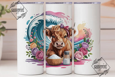 Sassy Cow Tumbler Wrap PNG Sublimation sassyprint 