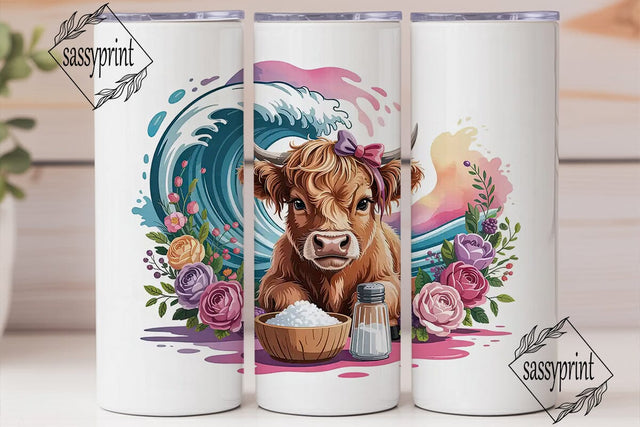 Sassy Cow Tumbler Wrap PNG Sublimation sassyprint 