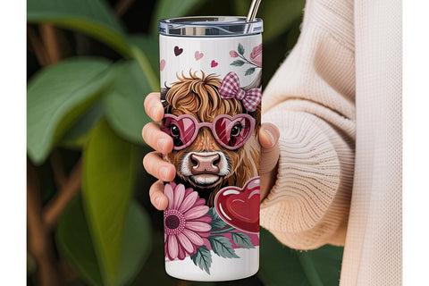 Sassy Cow Valentine's 20oz Tumbler Wrap Sublimation DesignSVG 