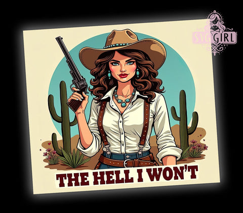 Sassy Cowgirl Quotes Tumbler Wrap, Cowgirl Tumbler, Sassy Quotes, 20oz Tumbler Wrap, Sublimation Design, Western Decor, Funny Gifts, Inspirational Drinkware Sublimation SvggirlplusArt 