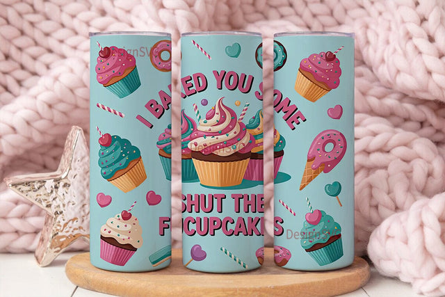 Sassy Cupcake Tumbler Wrap Sublimation DesignSVG 