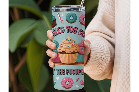 Sassy Cupcake Tumbler Wrap Sublimation DesignSVG 