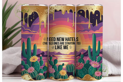 Sassy Desert Sunset 20oz Tumbler Wrap Sublimation PixelChick 