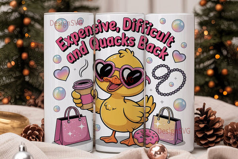 Sassy Duck 20oz Tumbler Wrap Sublimation DesignSVG 