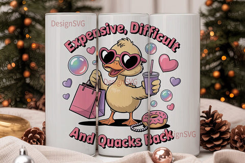 Sassy Duck 20oz Tumbler Wrap Sublimation DesignSVG 
