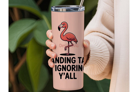 Sassy Flamingo 20oz Tumbler Wrap Sublimation DesignSVG 