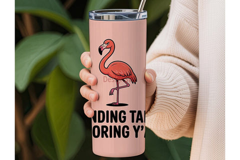 Sassy Flamingo 20oz Tumbler Wrap Sublimation DesignSVG 