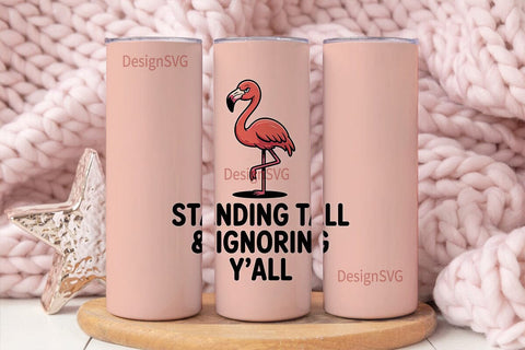 Sassy Flamingo 20oz Tumbler Wrap Sublimation DesignSVG 