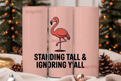 Sassy Flamingo 20oz Tumbler Wrap Sublimation DesignSVG 