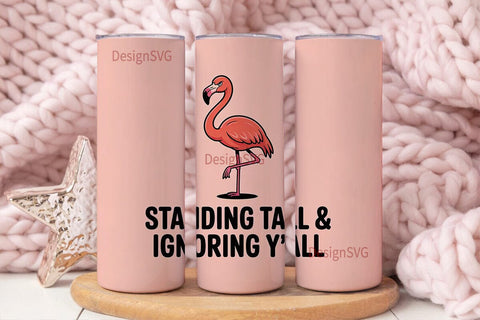 Sassy Flamingo 20oz Tumbler Wrap Sublimation DesignSVG 