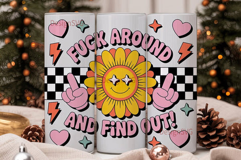 Sassy Flower 20oz Tumbler Wrap Sublimation DesignSVG 