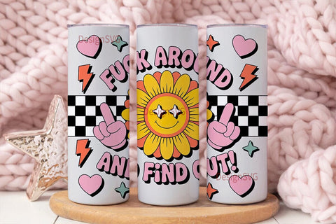 Sassy Flower 20oz Tumbler Wrap Sublimation DesignSVG 