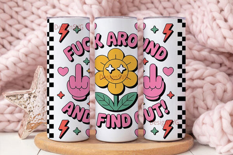 Sassy Flower 20oz Tumbler Wrap Sublimation DesignSVG 