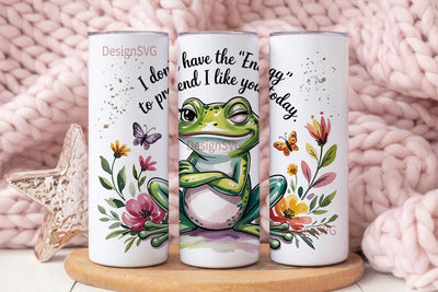 Sassy Frog 20oz Tumbler Wrap Sublimation DesignSVG 