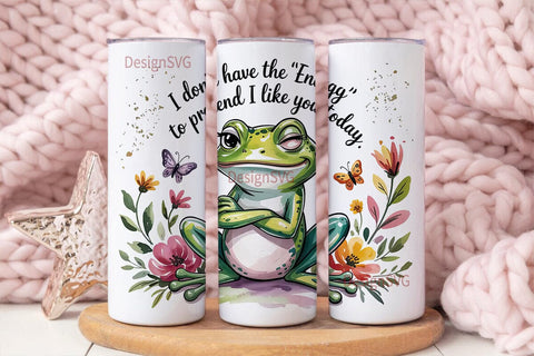 Sassy Frog 20oz Tumbler Wrap Sublimation DesignSVG 