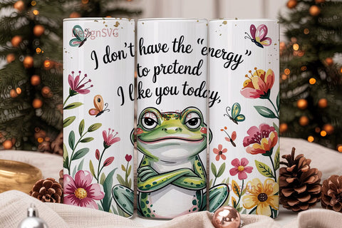 Sassy Frog 20oz Tumbler Wrap Sublimation DesignSVG 