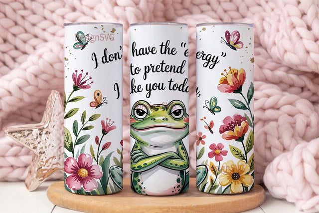 Sassy Frog 20oz Tumbler Wrap Sublimation DesignSVG 