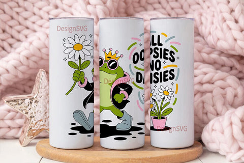 Sassy Frog Tumbler Wrap PNG Sublimation DesignSVG 