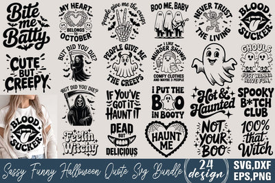 Sassy Funny Halloween Quote SVG Bundle SVG Angelina750 
