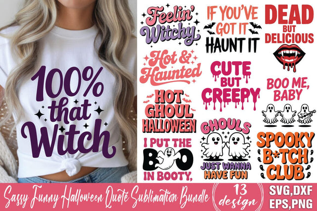 Sassy Funny Halloween Quote SVG Bundle SVG Angelina750 