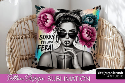Sassy Girl Pillow Cover - Sarcastic Qoute Pillow Sublimation Sublimation OrangeBrushStudio 