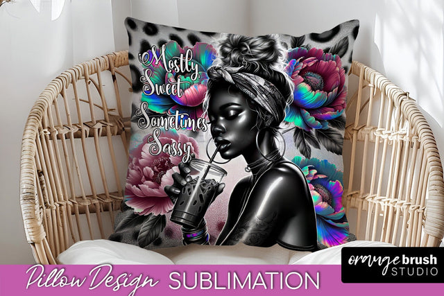 Sassy Girl Pillow Cover - Sarcastic Qoute Pillow Sublimation Sublimation OrangeBrushStudio 