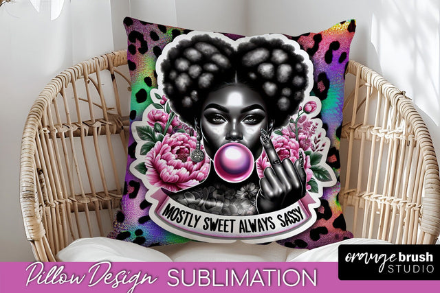 Sassy Girl Pillow Cover - Sarcastic Qoute Pillow Sublimation Sublimation OrangeBrushStudio 