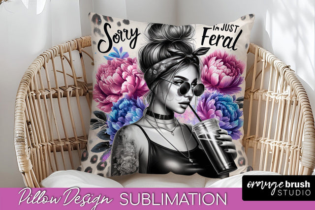 Sassy Girl Pillow Cover - Sarcastic Qoute Pillow Sublimation Sublimation OrangeBrushStudio 