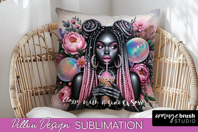 Sassy Girl Pillow Cover - Sarcastic Qoute Pillow Sublimation Sublimation OrangeBrushStudio 