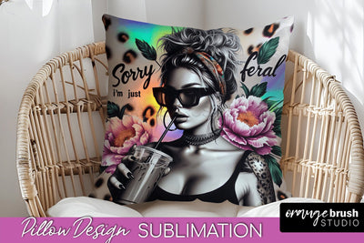 Sassy Girl Pillow Cover - Sarcastic Qoute Pillow Sublimation Sublimation OrangeBrushStudio 