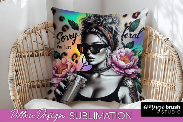 Sassy Girl Pillow Cover - Sarcastic Qoute Pillow Sublimation Sublimation OrangeBrushStudio 