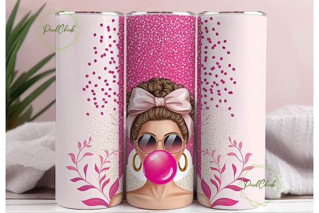 Sassy Girl Pink Bobbin Pin 20oz Tumbler Sublimation PixelChick 