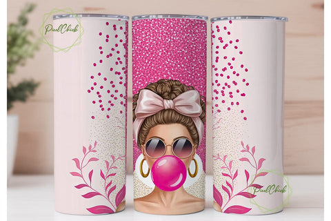 Sassy Girl Pink Bobbin Pin 20oz Tumbler Sublimation PixelChick 