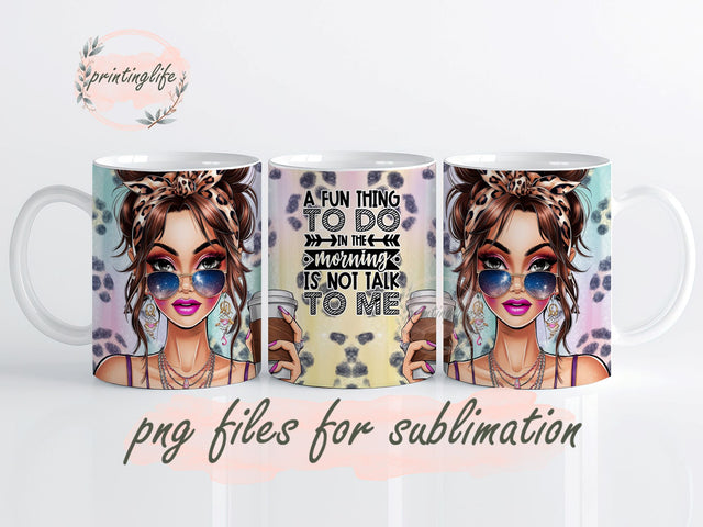 Sassy Girl Quote Mug Wrap Design, Instant Digital Design Download Mug Wrap Design, Mug Design PNG Sublimation PrintingLife 