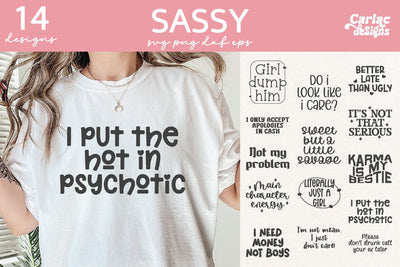Sassy Girl Quote SVG PNG Bundle SVG Carla C Designs 