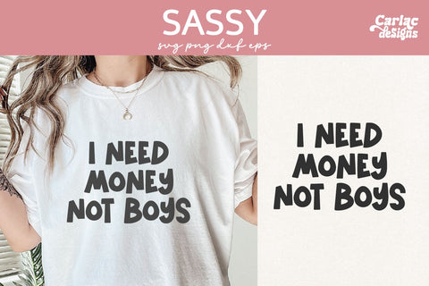 Sassy Girl Quote SVG PNG Bundle SVG Carla C Designs 