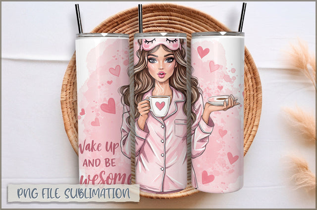 Sassy Girl Sarcastic 20 Oz Tumbler Wrap PNG Sublimation Shetara Begum 