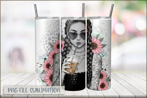 Sassy Girl Sarcastic 20 Oz Tumbler Wrap PNG Sublimation Shetara Begum 