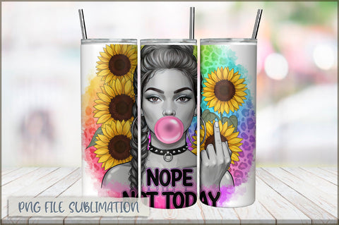 Sassy Girl Sarcastic 20 Oz Tumbler Wrap PNG Sublimation Shetara Begum 