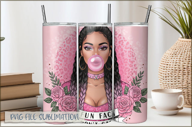 Sassy Girl Sarcastic 20 Oz Tumbler Wrap PNG Sublimation Shetara Begum 
